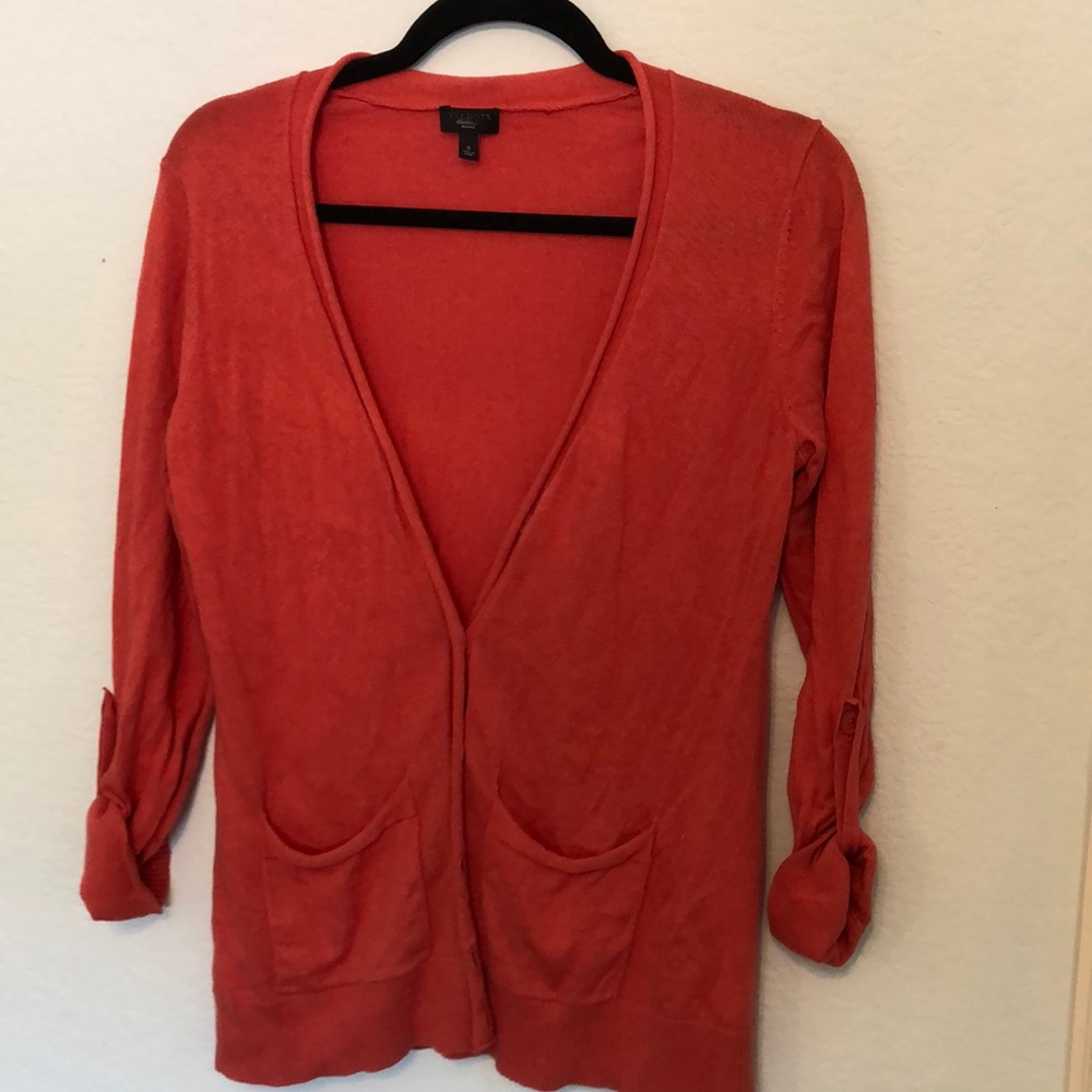 Talbots Petite salmon pink sweater